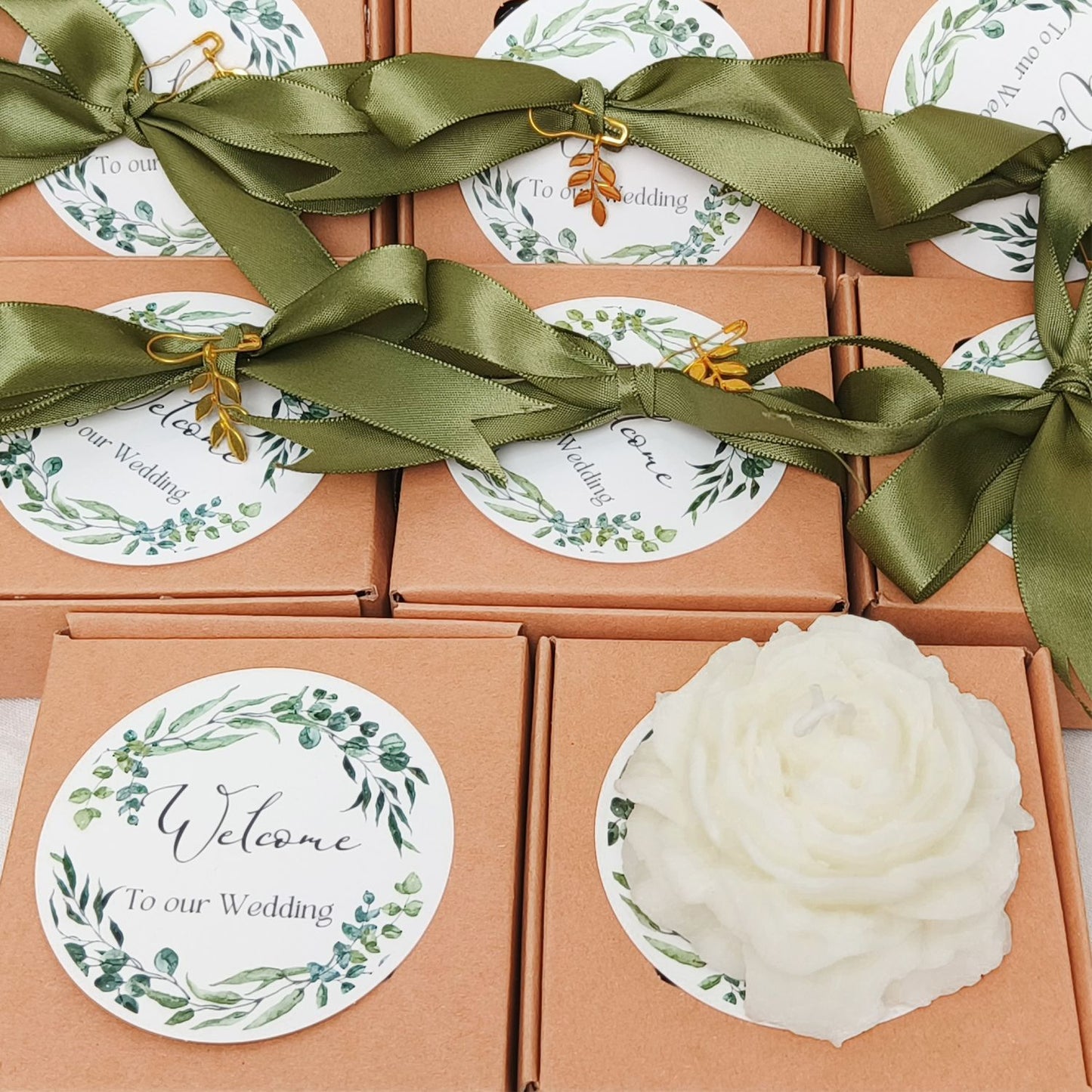 Thuvin Floral Scented Candles Wedding Favors – 10 Pack