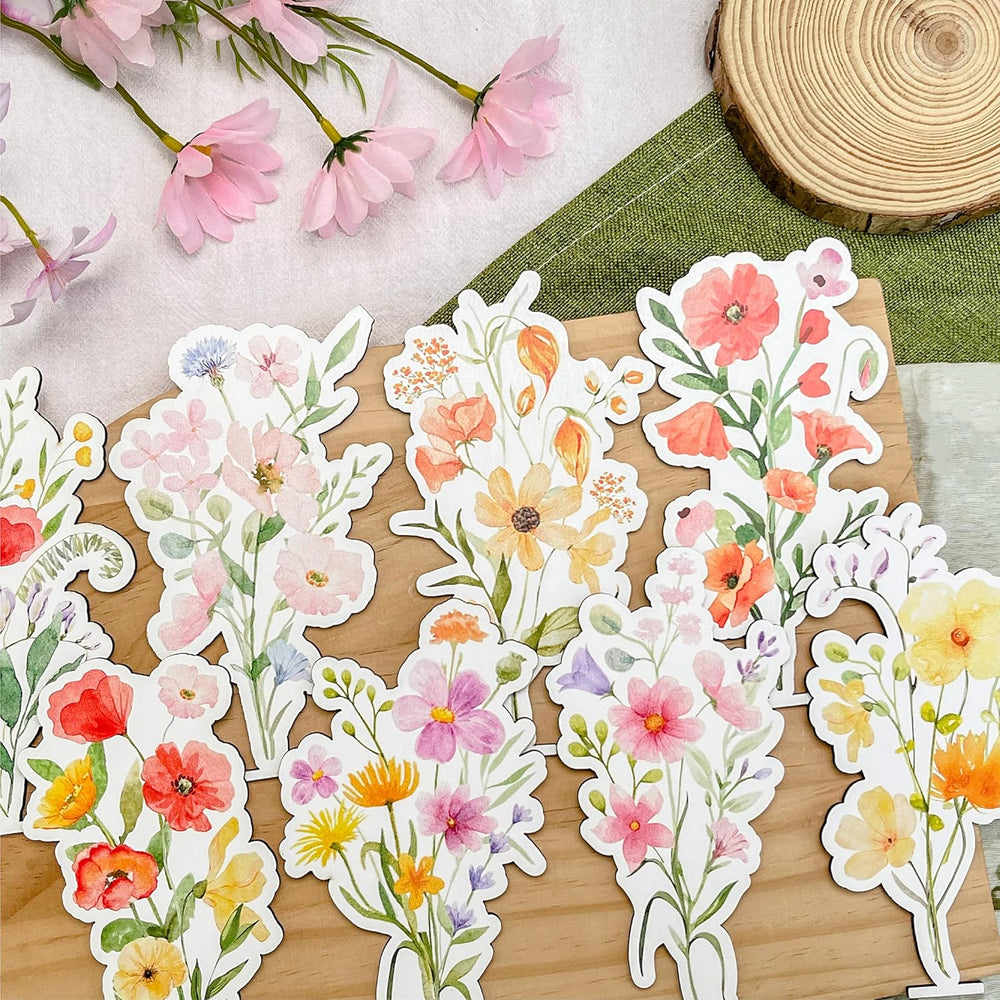 Wooden wildflower centerpieces for a party table